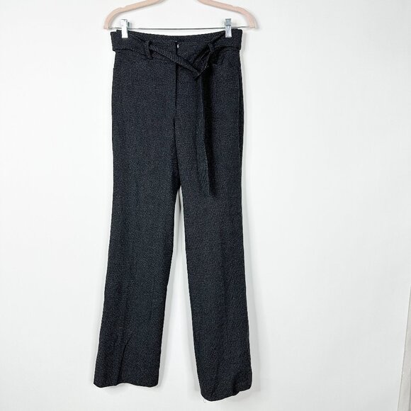 2/$30 White House Black Market The Boot Pants Micro Check Black w Ecru 0 #A0063 - Picture 3 of 9